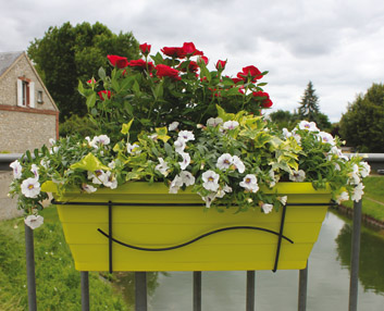 Divertidos colores pop para las jardineras 
